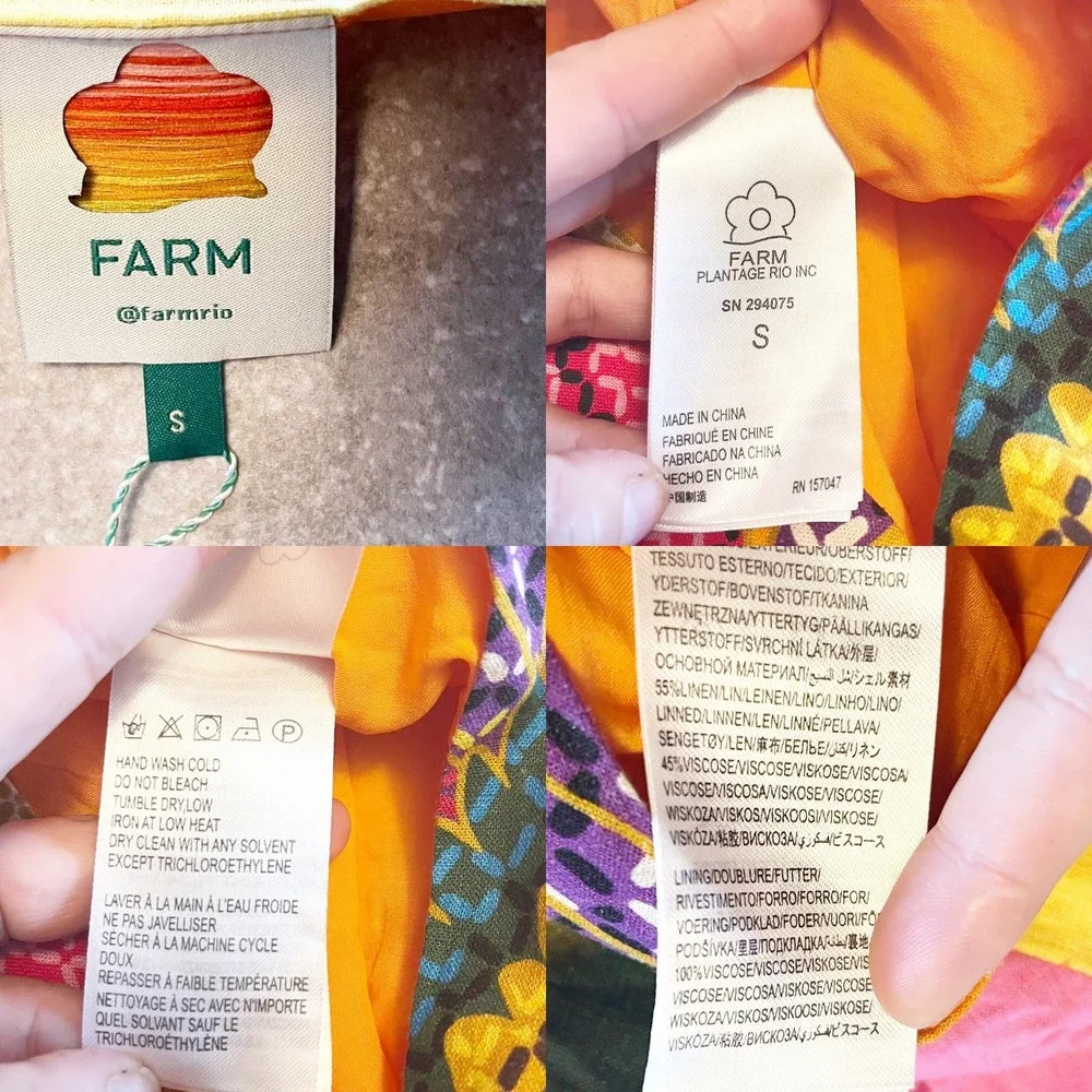 FARM Rio Multicolor Patchwork Crop Top - Picture 5 of 13